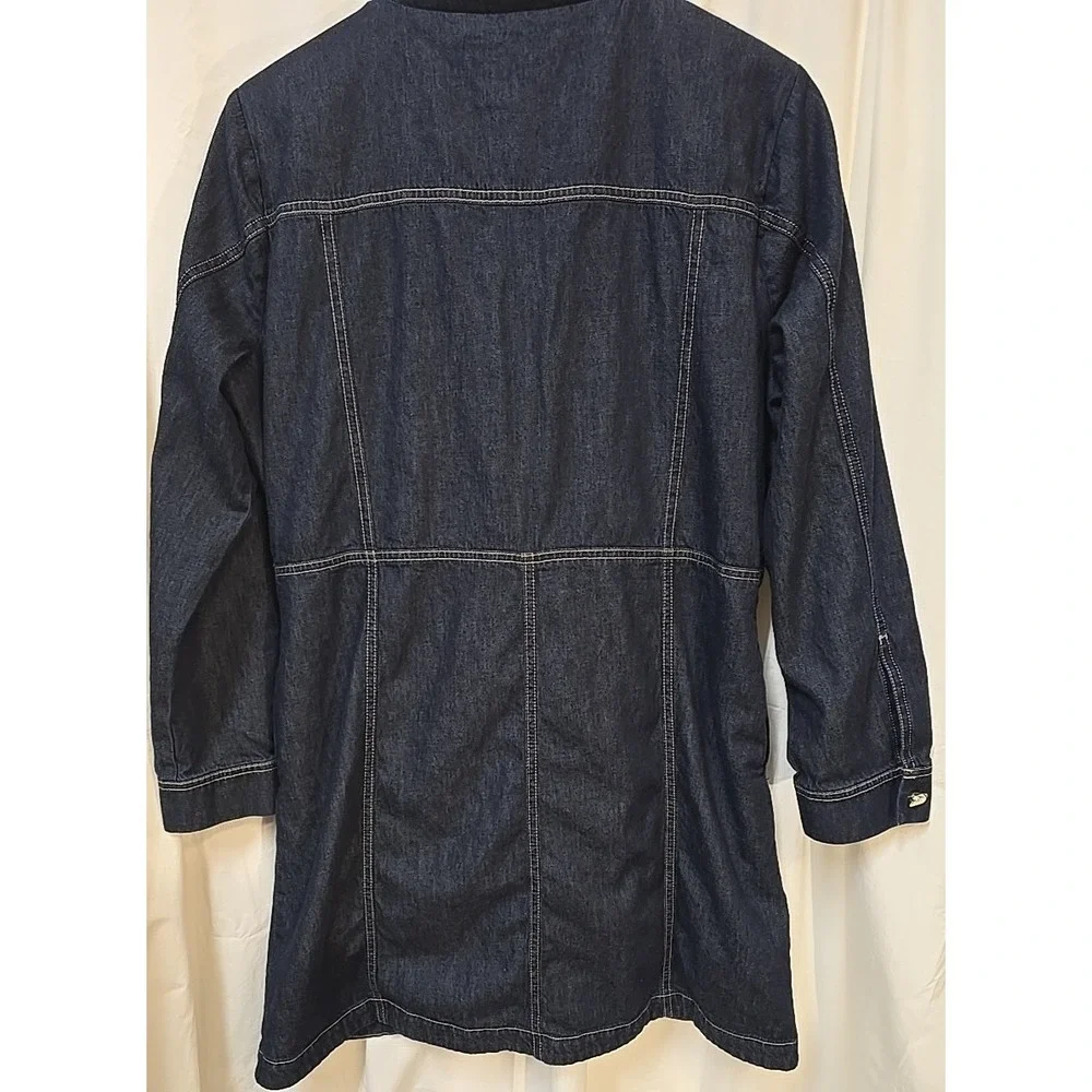 Spartina 449 Morgan Dark Blue Y2K Old Money Denim Quiet Luxury L Urban Dress - Picture 8 of 10